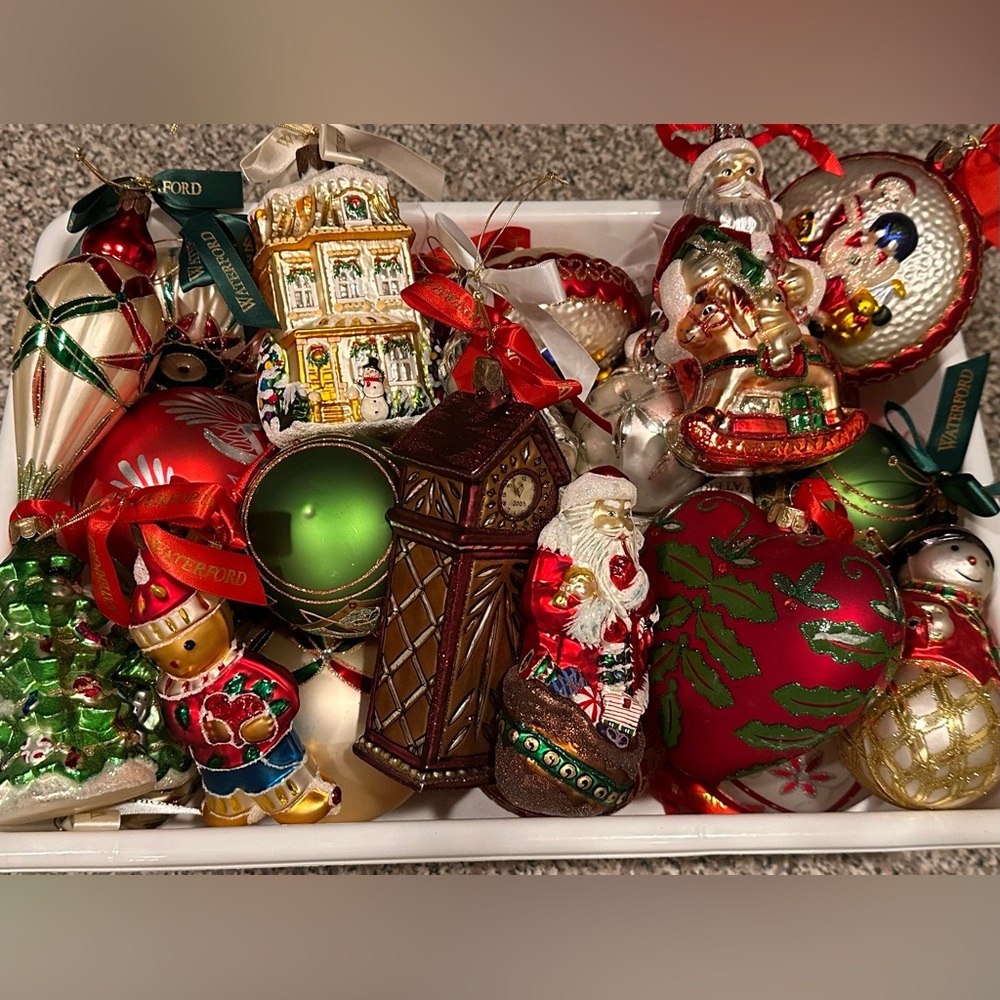 Waterford Glass Holiday Christmas Ornaments Collectible
